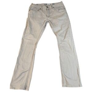 BKE Buckle Jake Straight Jeans Mens 36 (36x34) Beige Denim Light Wash Authentic